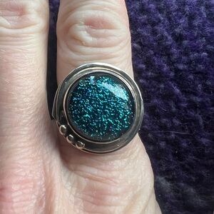 Dichroic glass ring